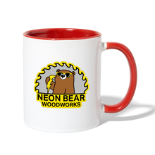 Load image into Gallery viewer, Neon Bear Woodworks Contrast Coffee Mug - white/red