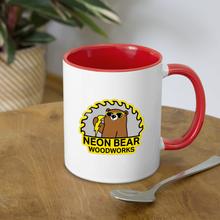 Load image into Gallery viewer, Neon Bear Woodworks Contrast Coffee Mug - white/red