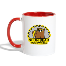 Load image into Gallery viewer, Neon Bear Woodworks Contrast Coffee Mug - white/red