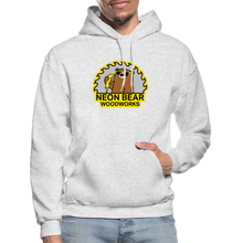 Load image into Gallery viewer, Neon Bear Woodworks Hoodie - light heather gray