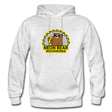 Load image into Gallery viewer, Neon Bear Woodworks Hoodie - light heather gray