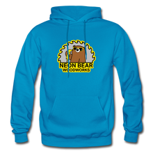 Load image into Gallery viewer, Neon Bear Woodworks Hoodie - turquoise