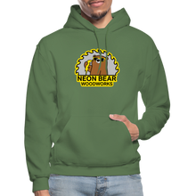 Load image into Gallery viewer, Neon Bear Woodworks Hoodie - military green