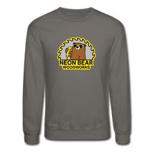 Load image into Gallery viewer, Neon Bear Woodworks Crewneck Sweatshirt - asphalt gray