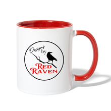 Load image into Gallery viewer, Red Raven Coffee Mug - white/red