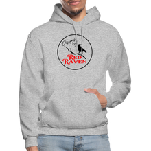 Load image into Gallery viewer, Red Raven Hoodie - heather gray