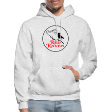 Load image into Gallery viewer, Red Raven Hoodie - light heather gray