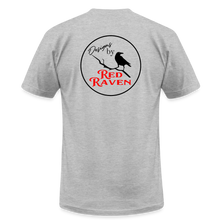 Load image into Gallery viewer, Red Raven Premium T-Shirt front and back logo - heather gray