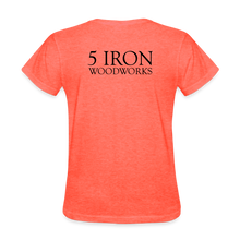 Load image into Gallery viewer, 5 Iron Woodworks Women's T-Shirt - heather coral