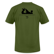 Load image into Gallery viewer, 5 Iron Woodworks Premium T-Shirt - olive