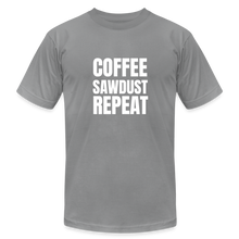 Load image into Gallery viewer, Coffe Sawdust Repeat Premium T-Shirt - slate