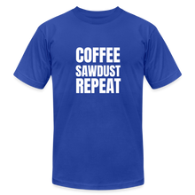 Load image into Gallery viewer, Coffe Sawdust Repeat Premium T-Shirt - royal blue