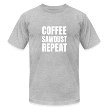 Load image into Gallery viewer, Coffe Sawdust Repeat Premium T-Shirt - heather gray