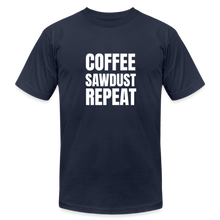 Load image into Gallery viewer, Coffe Sawdust Repeat Premium T-Shirt - navy
