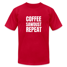 Load image into Gallery viewer, Coffe Sawdust Repeat Premium T-Shirt - red
