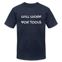 Load image into Gallery viewer, Will Work for Tools Premium T-Shirt - navy