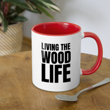 Load image into Gallery viewer, Wood Life Contrast Coffee Mug - white/red