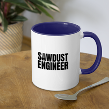Load image into Gallery viewer, Sawdust Engineer Contrast Coffee Mug - white/cobalt blue