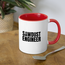 Load image into Gallery viewer, Sawdust Engineer Contrast Coffee Mug - white/red