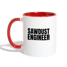 Load image into Gallery viewer, Sawdust Engineer Contrast Coffee Mug - white/red