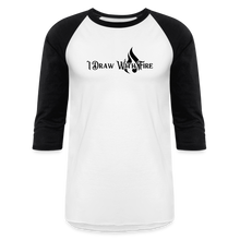 Load image into Gallery viewer, Broken Canvas 3/4 Sleeve T-Shirt - white/black