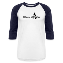 Load image into Gallery viewer, Broken Canvas 3/4 Sleeve T-Shirt - white/navy