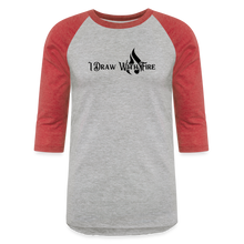 Load image into Gallery viewer, Broken Canvas 3/4 Sleeve T-Shirt - heather gray/red