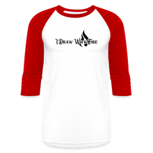 Load image into Gallery viewer, Broken Canvas 3/4 Sleeve T-Shirt - white/red