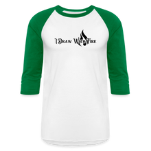 Load image into Gallery viewer, Broken Canvas 3/4 Sleeve T-Shirt - white/kelly green