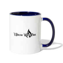 Load image into Gallery viewer, Broken Canvas Contrast Coffee Mug - white/cobalt blue