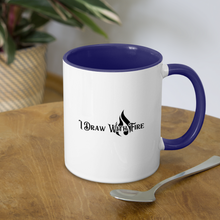 Load image into Gallery viewer, Broken Canvas Contrast Coffee Mug - white/cobalt blue