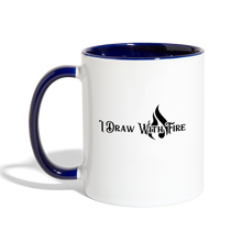 Load image into Gallery viewer, Broken Canvas Contrast Coffee Mug - white/cobalt blue