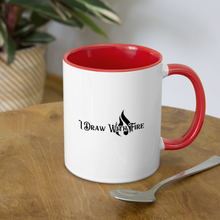 Load image into Gallery viewer, Broken Canvas Contrast Coffee Mug - white/red