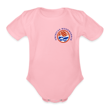 Load image into Gallery viewer, Organic Short Sleeve Baby Bodysuit - light pink