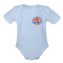 Load image into Gallery viewer, Organic Short Sleeve Baby Bodysuit - sky