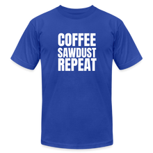 Load image into Gallery viewer, Coffee Sawdust Repeat Premium T-Shirt - royal blue