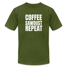 Load image into Gallery viewer, Coffee Sawdust Repeat Premium T-Shirt - olive