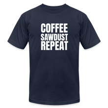 Load image into Gallery viewer, Coffee Sawdust Repeat Premium T-Shirt - navy