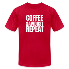 Load image into Gallery viewer, Coffee Sawdust Repeat Premium T-Shirt - red