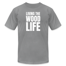 Load image into Gallery viewer, Living The Wood Life Premium T-Shirt by Bella + Canvas - slate