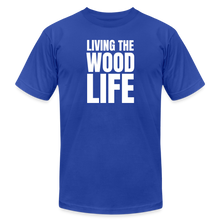 Load image into Gallery viewer, Living The Wood Life Premium T-Shirt by Bella + Canvas - royal blue