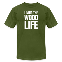 Load image into Gallery viewer, Living The Wood Life Premium T-Shirt by Bella + Canvas - olive