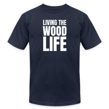 Load image into Gallery viewer, Living The Wood Life Premium T-Shirt by Bella + Canvas - navy