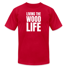 Load image into Gallery viewer, Living The Wood Life Premium T-Shirt by Bella + Canvas - red