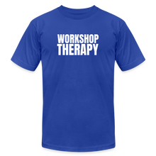 Load image into Gallery viewer, Workshop Therapy T-Shirt by Bella + Canvas - royal blue