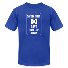 Load image into Gallery viewer, Safety First Premium T-Shirt - royal blue