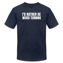 Load image into Gallery viewer, Rather Wood Turning Premium T-Shirt - navy