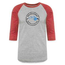 Load image into Gallery viewer, NoCo Wood and Resin 3/4 Sleeve Raglan T-Shirt - heather gray/red