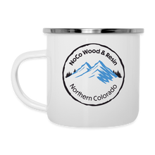 Load image into Gallery viewer, NoCo Wood and Resin Camper Mug - white