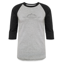 Load image into Gallery viewer, Created Workshop Raglan 3/4 Sleeve T-Shirt - heather gray/black